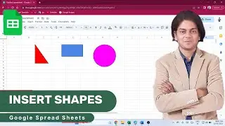 How to insert shapes in google Sheets? #googlesheets