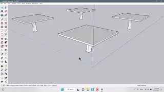 SketchUp Simple Table Modeling