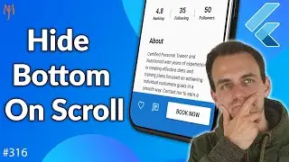 Flutter Tutorial - How To Hide Bottom Navigation Bar On Scroll | Hide/Show Animation