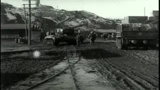 US Marines at the Hungnam pier in North Korea. HD Stock Footage