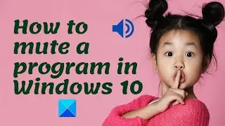 How to mute a program in Windows 10