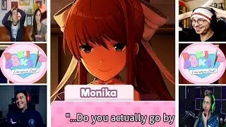 Let's Players Reaction To Monika Knowing Their (Real/Steam) Name | Doki Doki Literature Club