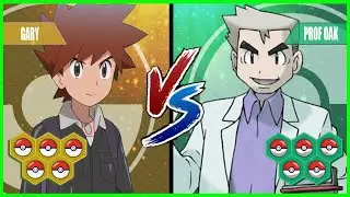 Pokemon Battle Pedia: Gary Vs Professor Oak