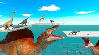 Who Can Escape Spinosaurus' Scary Jaws - Animal Revolt Battle Simulator