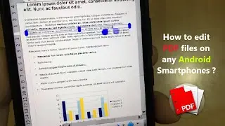 How to edit PDF files on any Android Smartphones ?