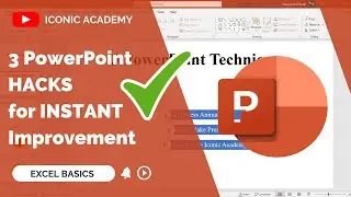 3 PowerPoint HACKS for INSTANT Improvement (incl. Morph between Shapes) || ICONIC ACADEMY