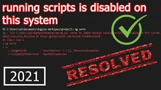 ✅How To Fix Error PS1 Can Not Be Loaded Because Running Scripts Is Disabled On This System? SOLVED