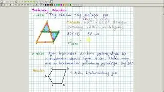 Yuz haqida tushuncha. Tengdosh shakllar. Geometriya 8-sinf. 24-dars