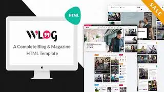 Wlog - Blog and Magazine HTML Template | Themeforest Website Templates and Themes