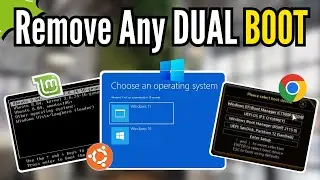 How to REMOVE Any DUALBoot Completely - Linux, Chrome or Windows (2024)