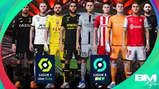 PES 2021 NEW FULL KITPACK SEASON 2022 - 2023 LIGUE 1 - COMPATIBLE ANY PATCH | PES 21 UPDATE KITPACK