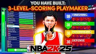 BEST ALL AROUND POINT GUARD BUILD ON NBA 2K25! CONTACT DUNKS + LIMITLESS RANGE! BEST GUARD BUILD!