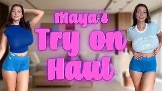 [4K] SHEER CROP TOPS TRY ON HAUL | GET READY WITH MAYA (2024)