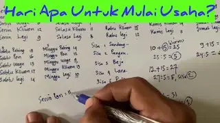 Hari Baik Mulai  Usaha Menurut Weton atau Neptu Berdasar Primbon Jawa oleh Kandakno Wong