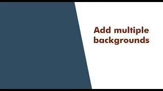 How to add multiple background images on the web page.