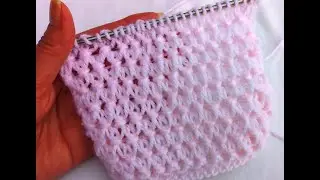 №182 Ажурная сеточка спицами для летней кофточки или топика