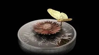 5 oz. Pure Silver Coin – The Monarch and the Bloom
