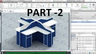 Cubical Office Table Part 2- 3D Modeling With material Texture & Render - AutoCAD 2018