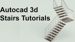 AutoCAD L SHAPED 3D STAIRS || Stair design in autocad ||