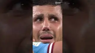 Raw emotion from Rodri as Man City finally win the Champions League 🏆