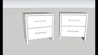 How to make bedside table in SketchUp