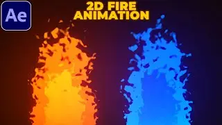 2D Fire Animation Tutorial in After Effects | No Plugins | Fire Effect