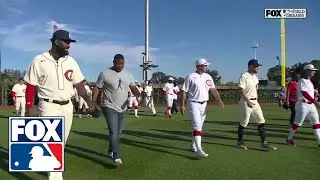 Ken Griffey Jr. & Sr., Reds & Cubs emerge from corn for Field of Dreams game | MLB on FOX