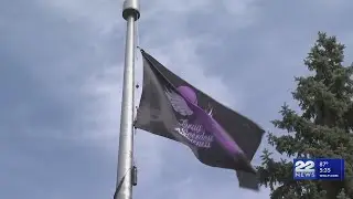 Chicopee raises flag for overdose awareness