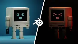 Create Cute Robot In Blender 3D | Timelapse