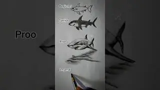 how to draw a shark 🦈😱 #art #youtubeshorts #shorts #@ArtwithBir_9 #drawing