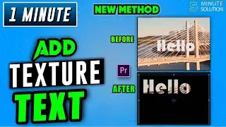 How to add texture to text in premiere 2024