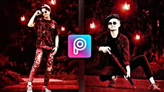 Red effect photo editing in picsart |picsart tutorial | glowing butterflies editing | SBG editor