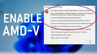 How To Enable AMD-V In BIOS, Fix Host supports AMD-V, but AMD-V is disabled