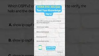 CCNA Quiz 61:OSPFv2 show command timers #ccna #shorts #learning #free #cisco #ccnacertification #mcq