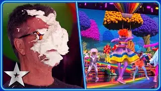 CHEEKY Troll Dancers cover Simon Cowells face with FOAM! | Semi-Finals | BGT 2024