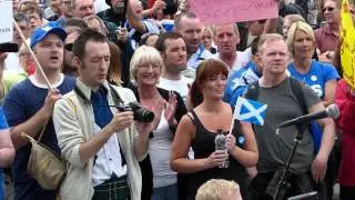 BBC anti-independence bias peaceful protest #2 : Flower of Scotland