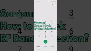 Samsung : How to check RF Band Selection? 