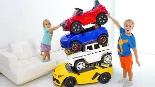 Alice and Chris learn to share the toy cars