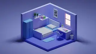 3D Isometric Bedroom | Blender 3.0 |  Timelapse