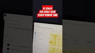 4K Video Editing/Rendering Test using i5 12400 + RTX 3060 in Premiere Pro #ytshorts #shorts