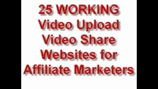 Complete List Of Video Sharing Sites