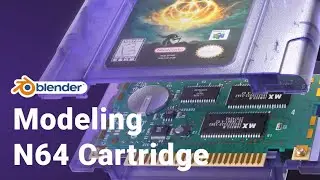 Modeling N64 Video Game Cartridge (Timelapse)