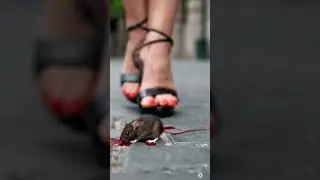 ai girl high heels vs mouse