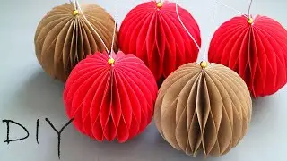 🔴NO GLUE🔴 Christmas paper balls DIY