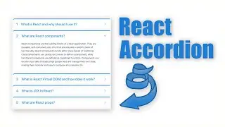 Build a React Accordion from Scratch | ReactJS tutorial | 