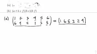 Permutations: Writing a Permutation as a Product of Disjoint Cycles