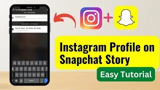 How to Share your Instagram Profile Link on Snapchat Story - Easy Tutorial