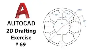 AutoCAD 2D Drafting Exercise # 69 - Basic to Advance in Hindi