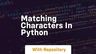 matching characters in python