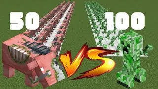 50 Zoglin x 100 Creeper in MINECRAFT !!!
